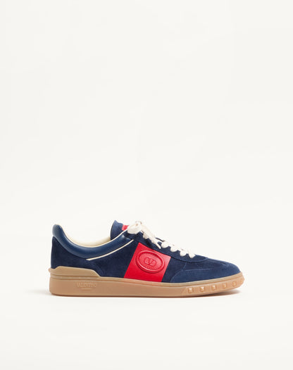 Upvillage Low Top Trainer In Split Leather And Calfskin Nappa Leather