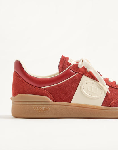 Upvillage Low Top Trainer In Split Leather And Calfskin Nappa Leather