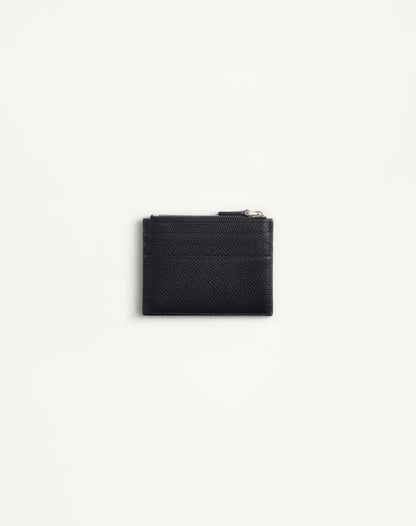 Valentino Garavani Vlogo Signature Cardholder In Grainy Calfskin