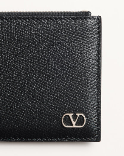 Valentino Garavani Vlogo Signature Cardholder In Grainy Calfskin