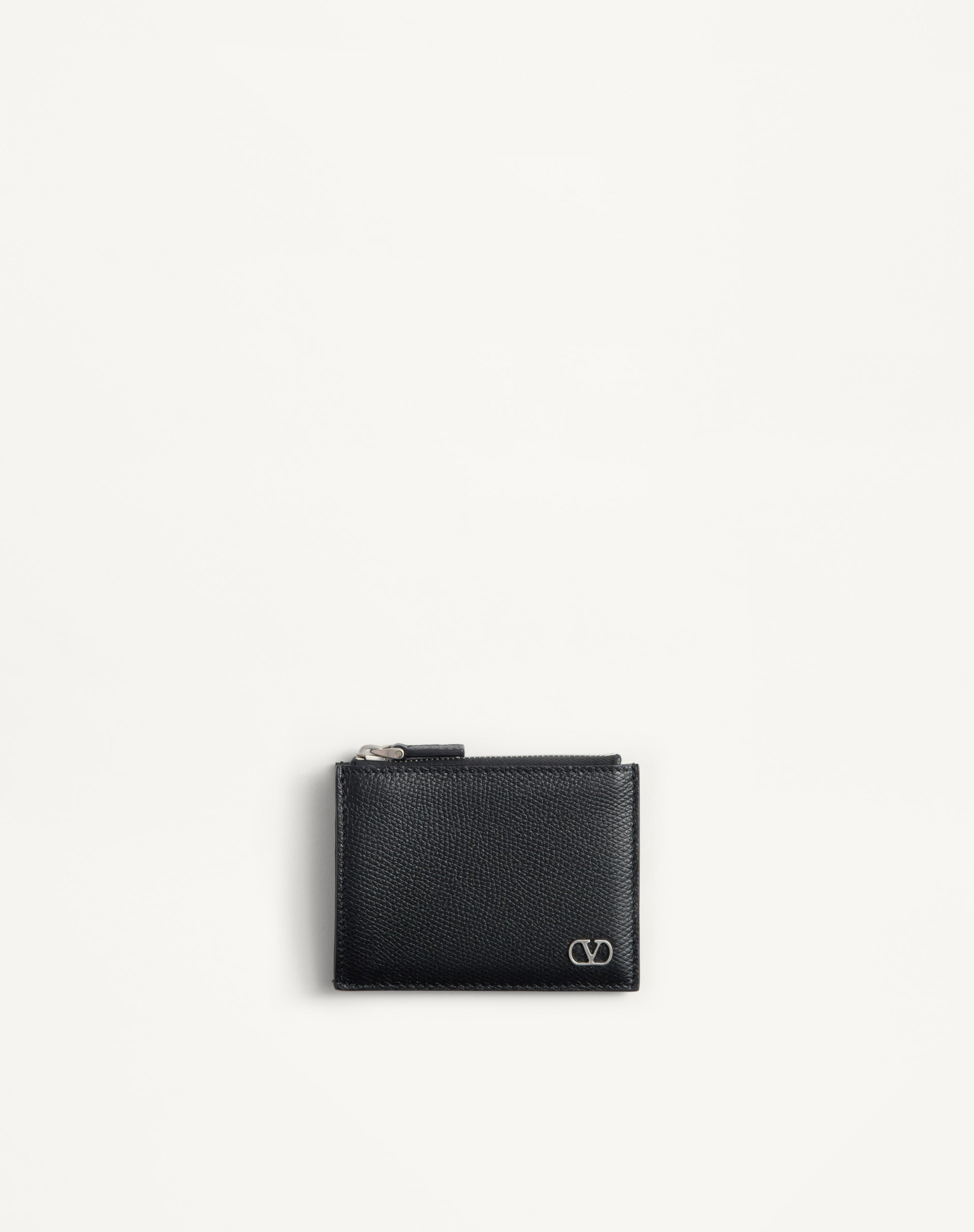 Valentino Garavani Vlogo Signature Cardholder In Grainy Calfskin