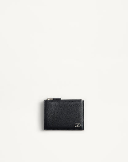Valentino Garavani Vlogo Signature Cardholder In Grainy Calfskin