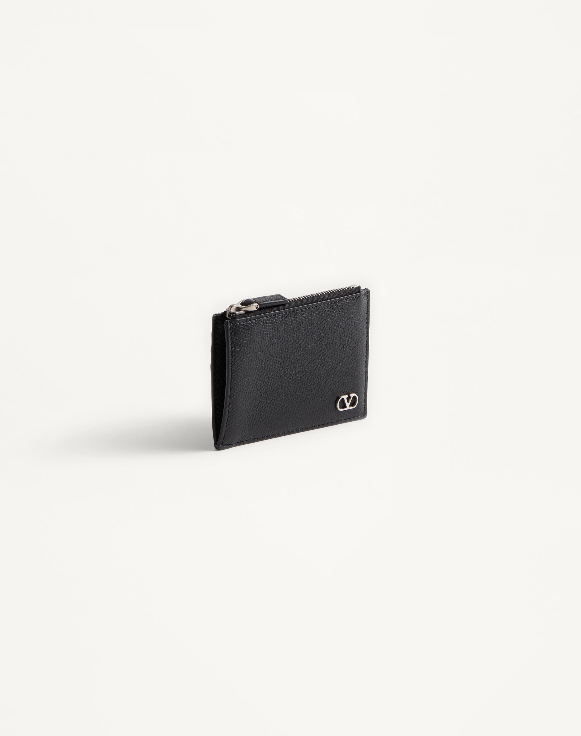 Valentino Garavani Vlogo Signature Cardholder In Grainy Calfskin