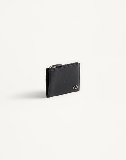 Valentino Garavani Vlogo Signature Cardholder In Grainy Calfskin