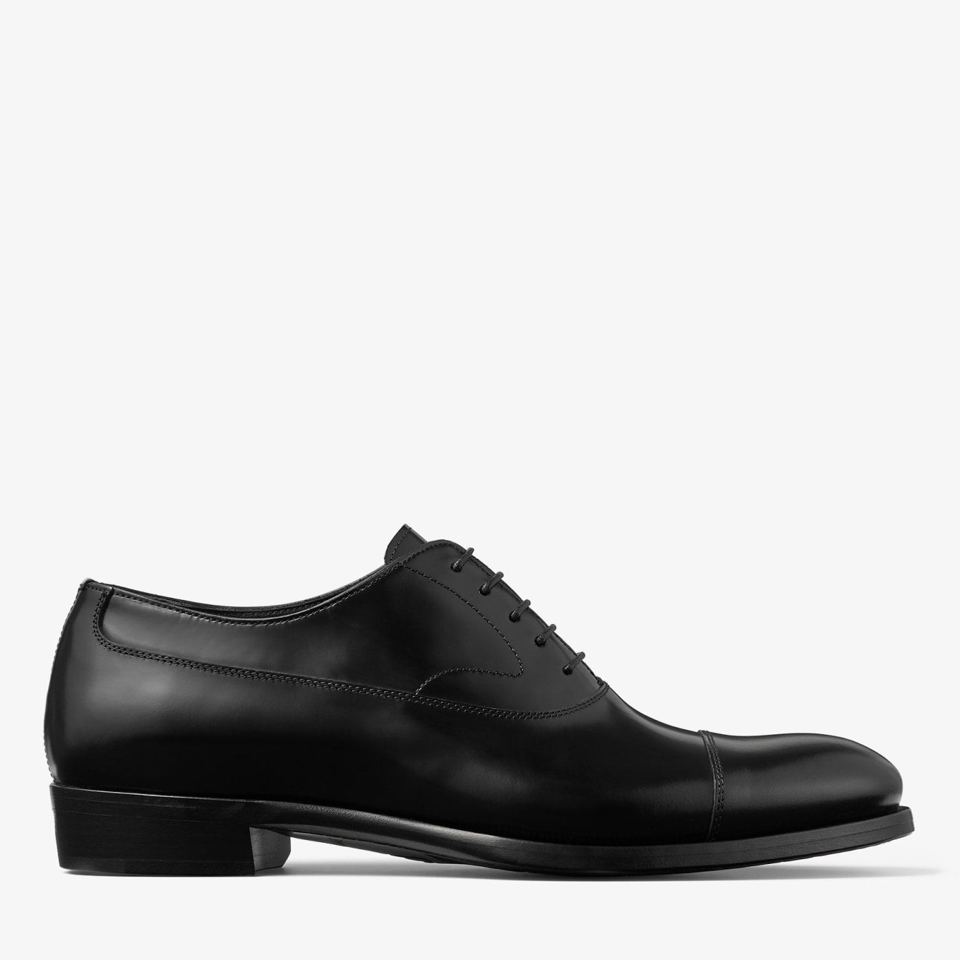 Vine Lace Up Black Smooth Calf Leather Lace Up Shoes