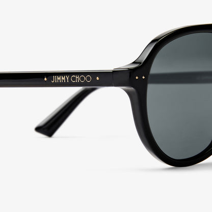 Vira Black Aviator Sunglasses