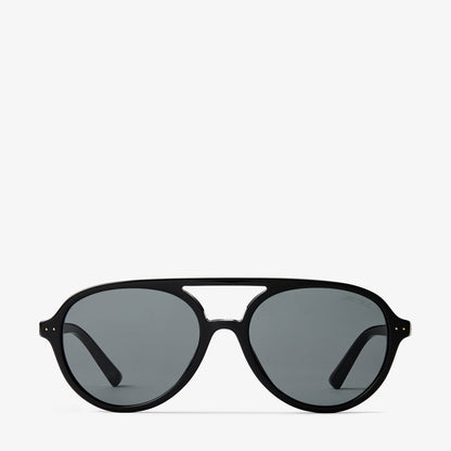 Vira Black Aviator Sunglasses