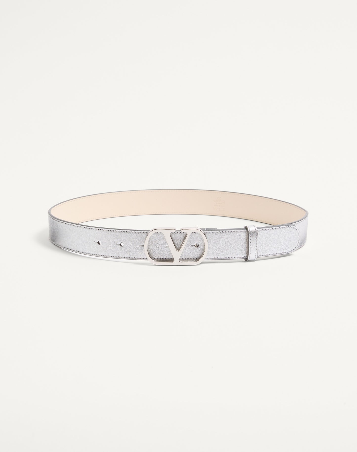 Vlogo Signature Belt In Laminated Calfskin 30 Mm