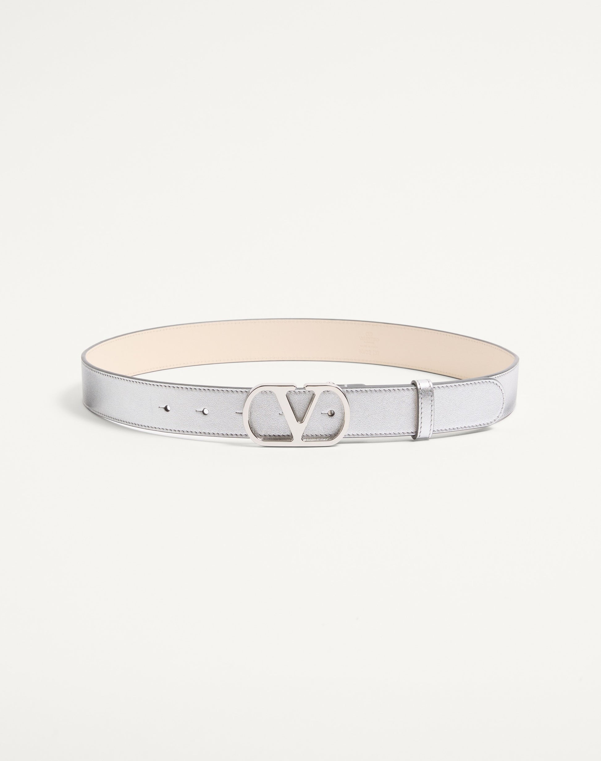 Vlogo Signature Belt In Laminated Calfskin 30 Mm