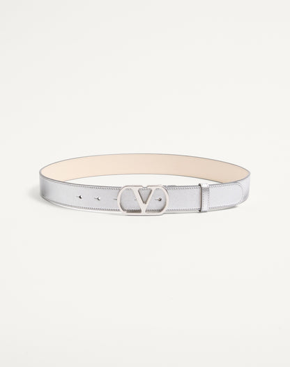 Vlogo Signature Belt In Laminated Calfskin 30 Mm