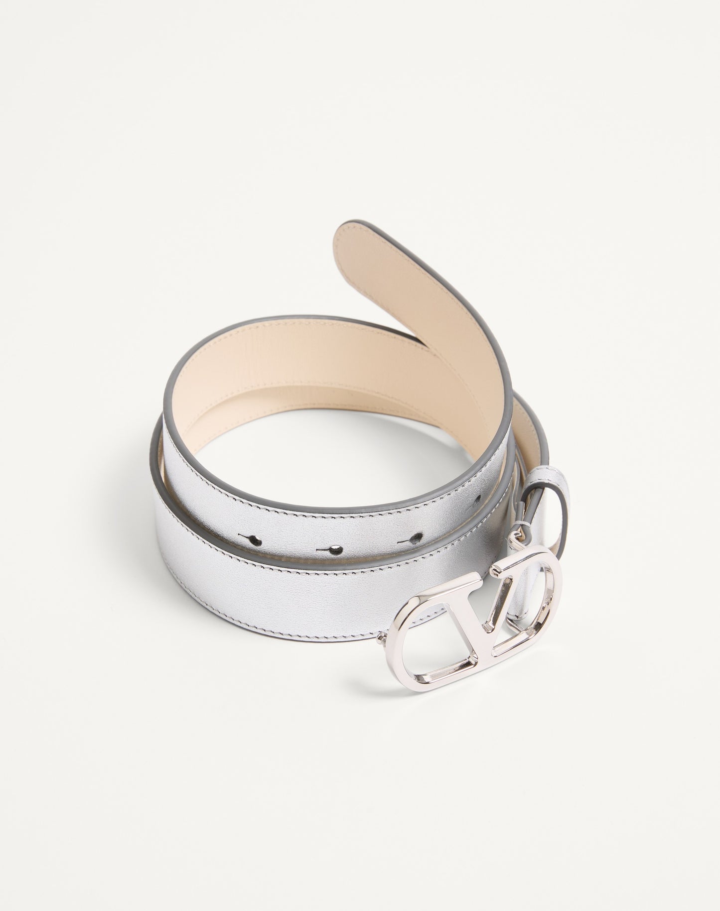 Vlogo Signature Belt In Laminated Calfskin 30 Mm