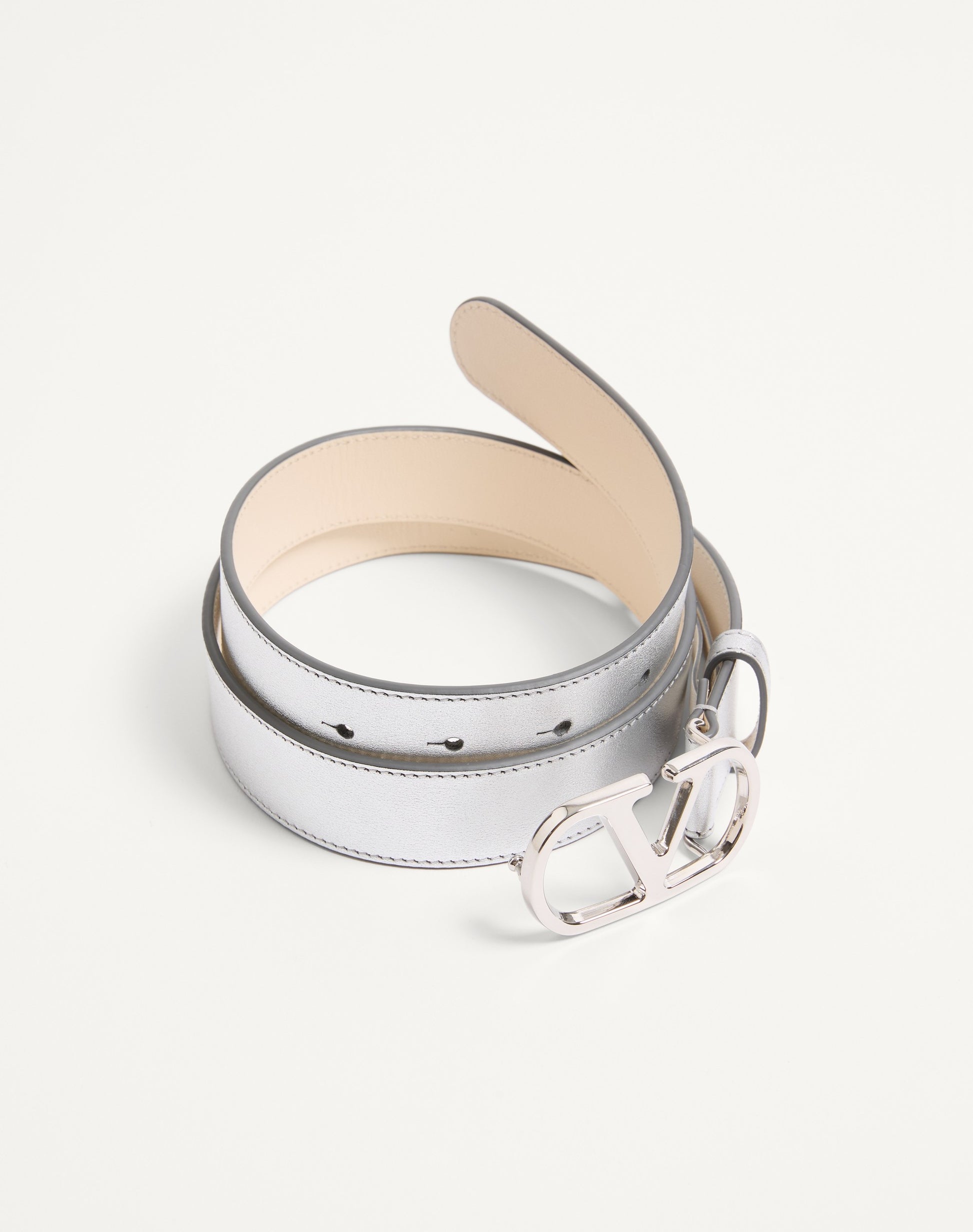 Vlogo Signature Belt In Laminated Calfskin 30 Mm