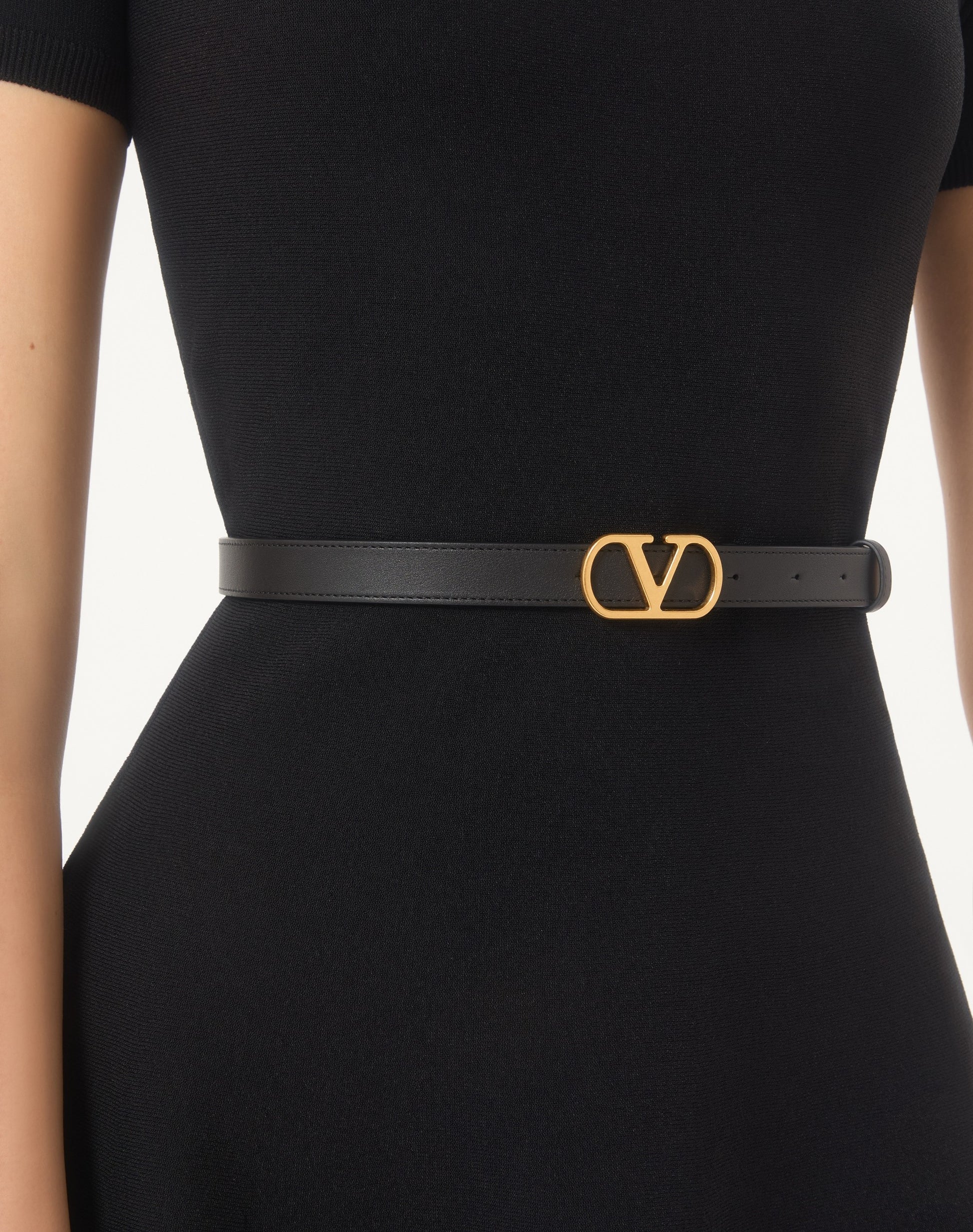 Vlogo Signature Belt In Shiny Calfskin 20 Mm
