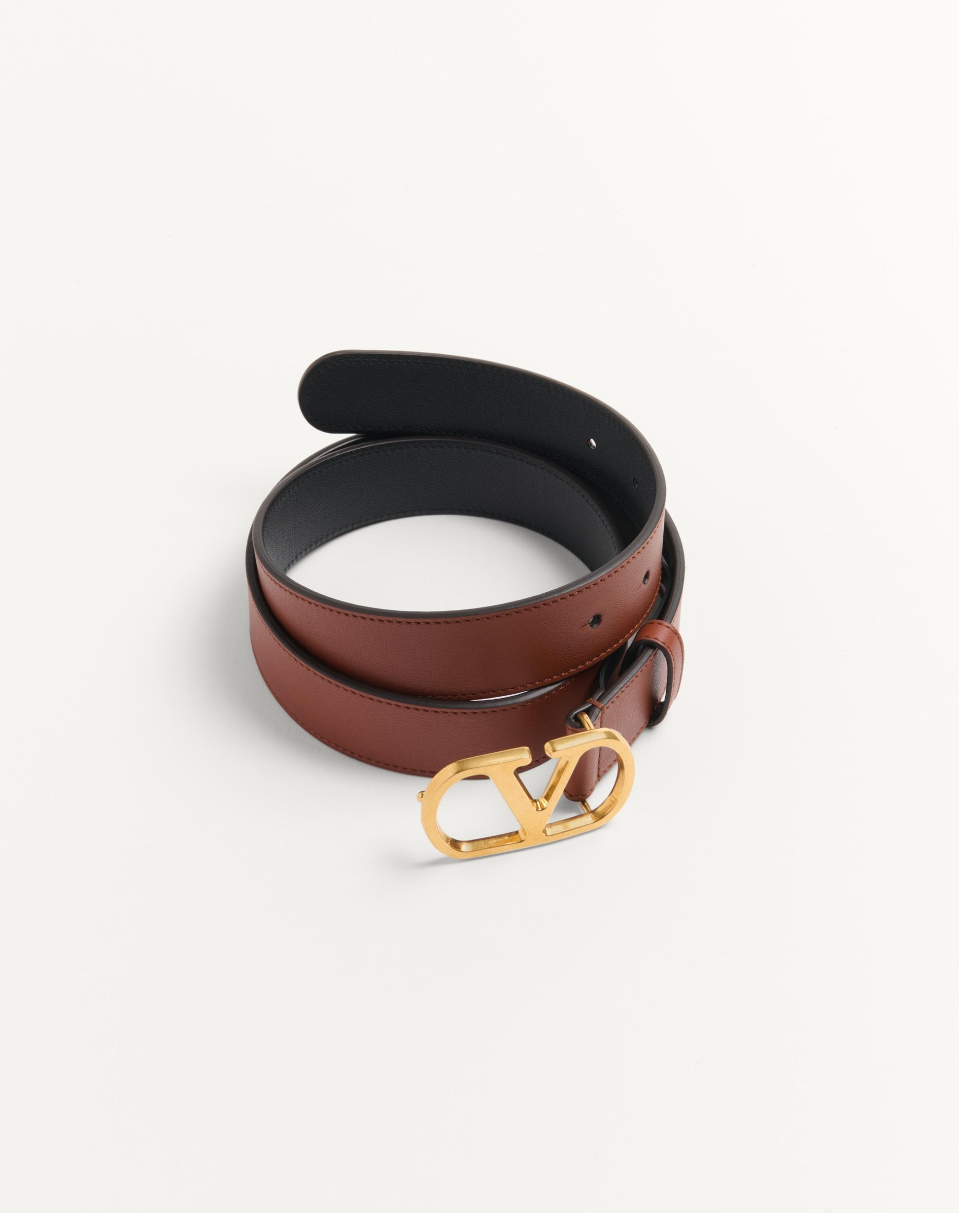 Vlogo Signature Belt In Shiny Calfskin 30 Mm