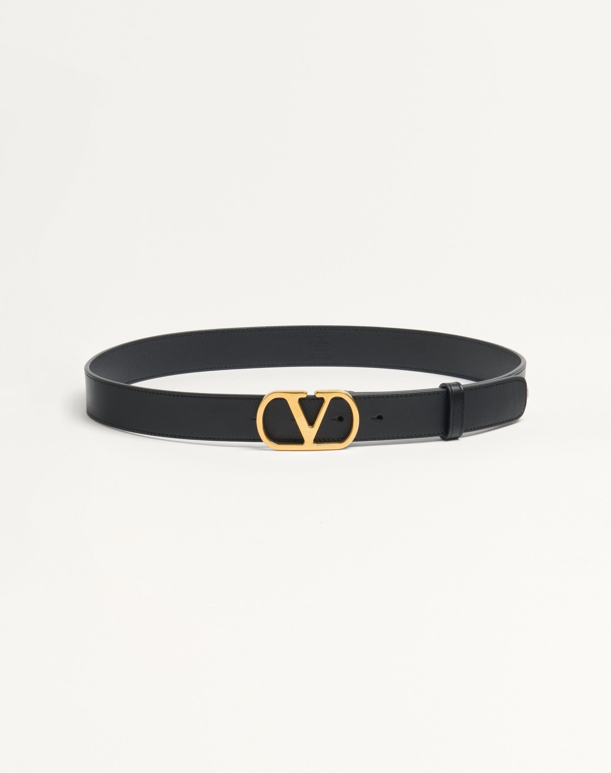 Vlogo Signature Belt In Shiny Calfskin 30 Mm