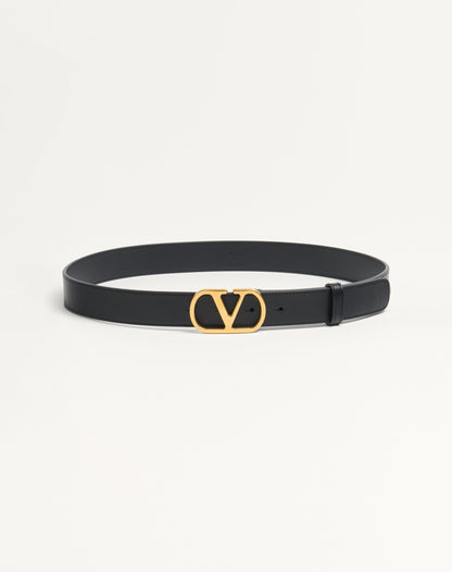 Vlogo Signature Belt In Shiny Calfskin 30 Mm