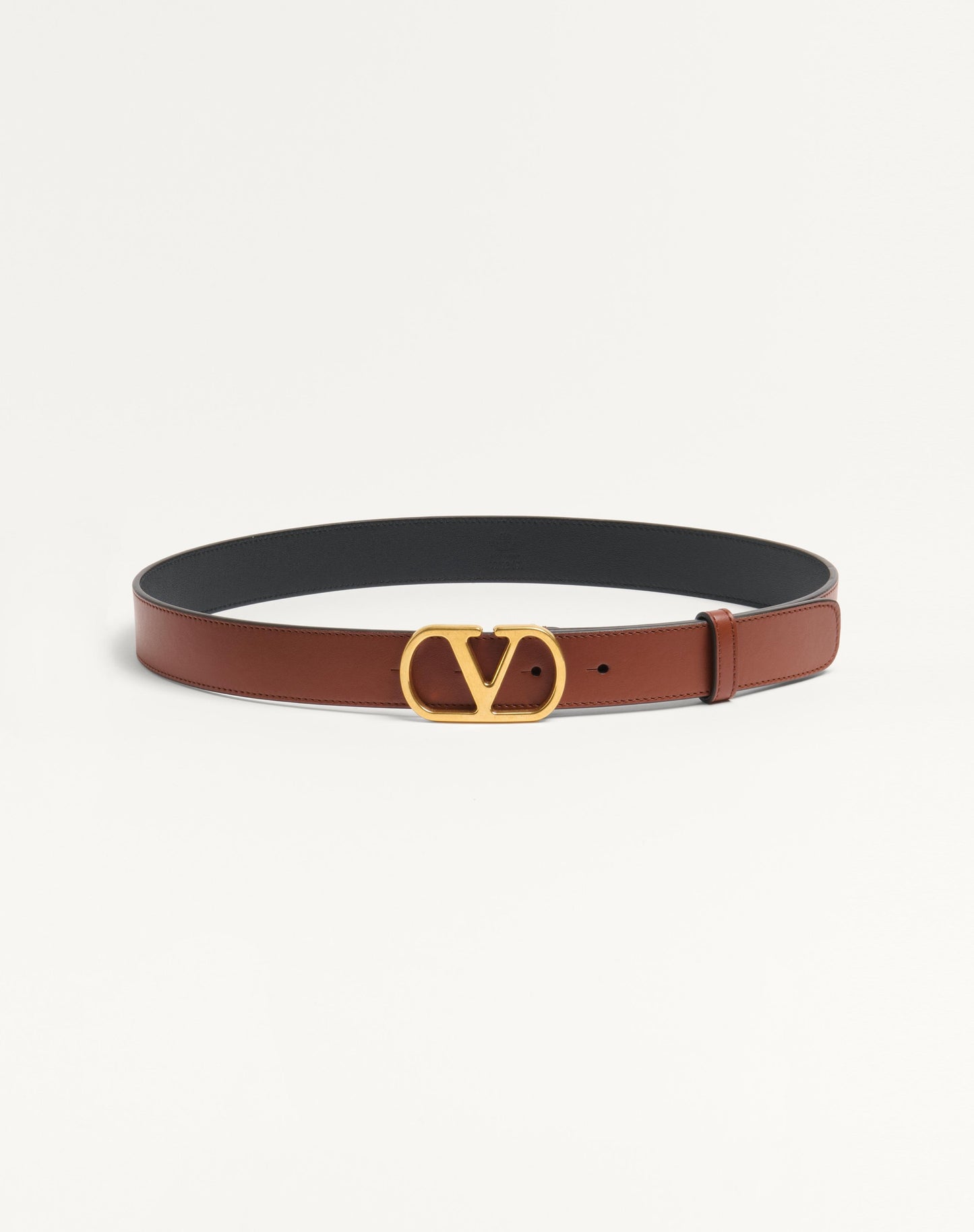 Vlogo Signature Belt In Shiny Calfskin 30 Mm