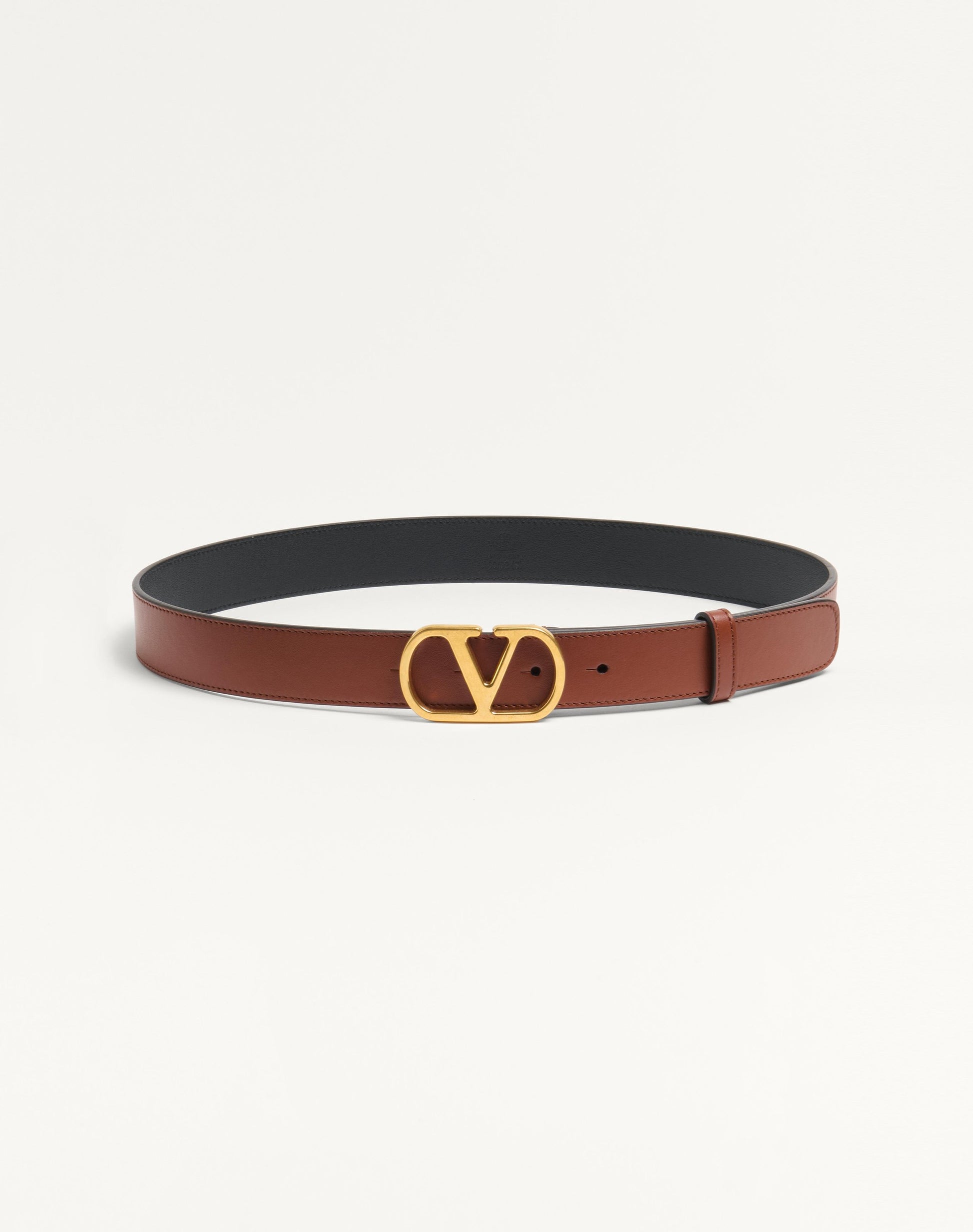 Vlogo Signature Belt In Shiny Calfskin 30 Mm