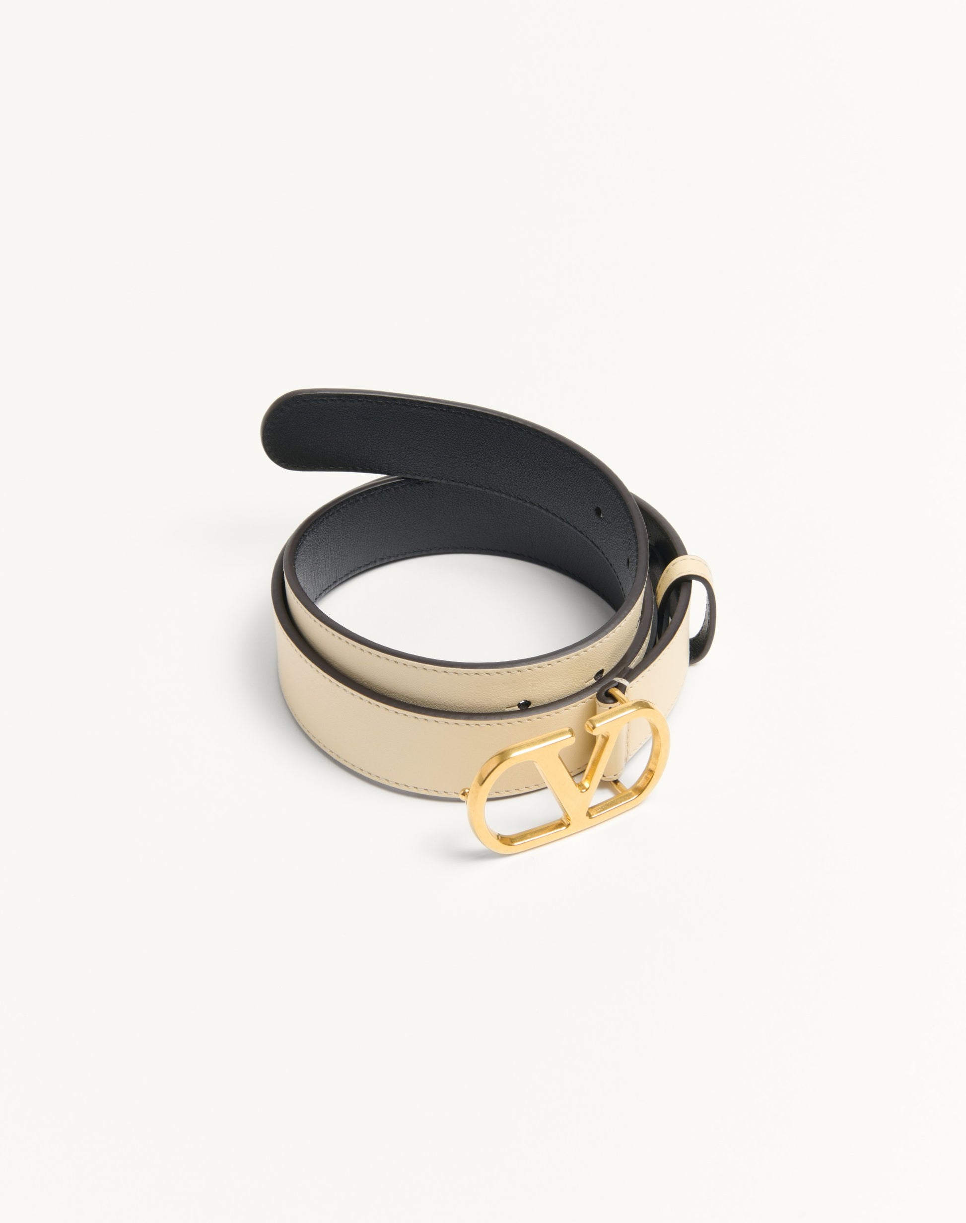 Vlogo Signature Belt In Shiny Calfskin 30 Mm