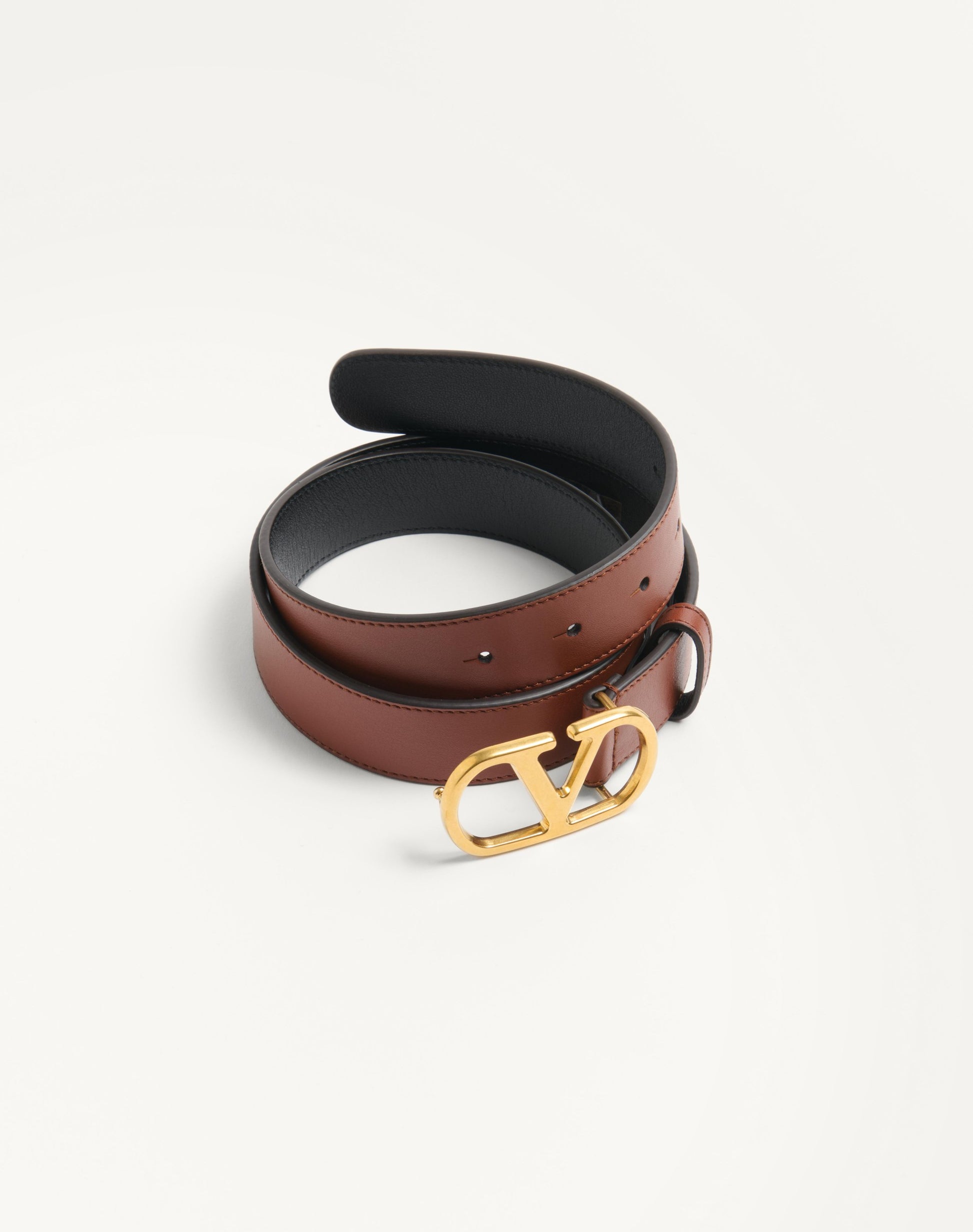 Vlogo Signature Belt In Shiny Calfskin 30 Mm