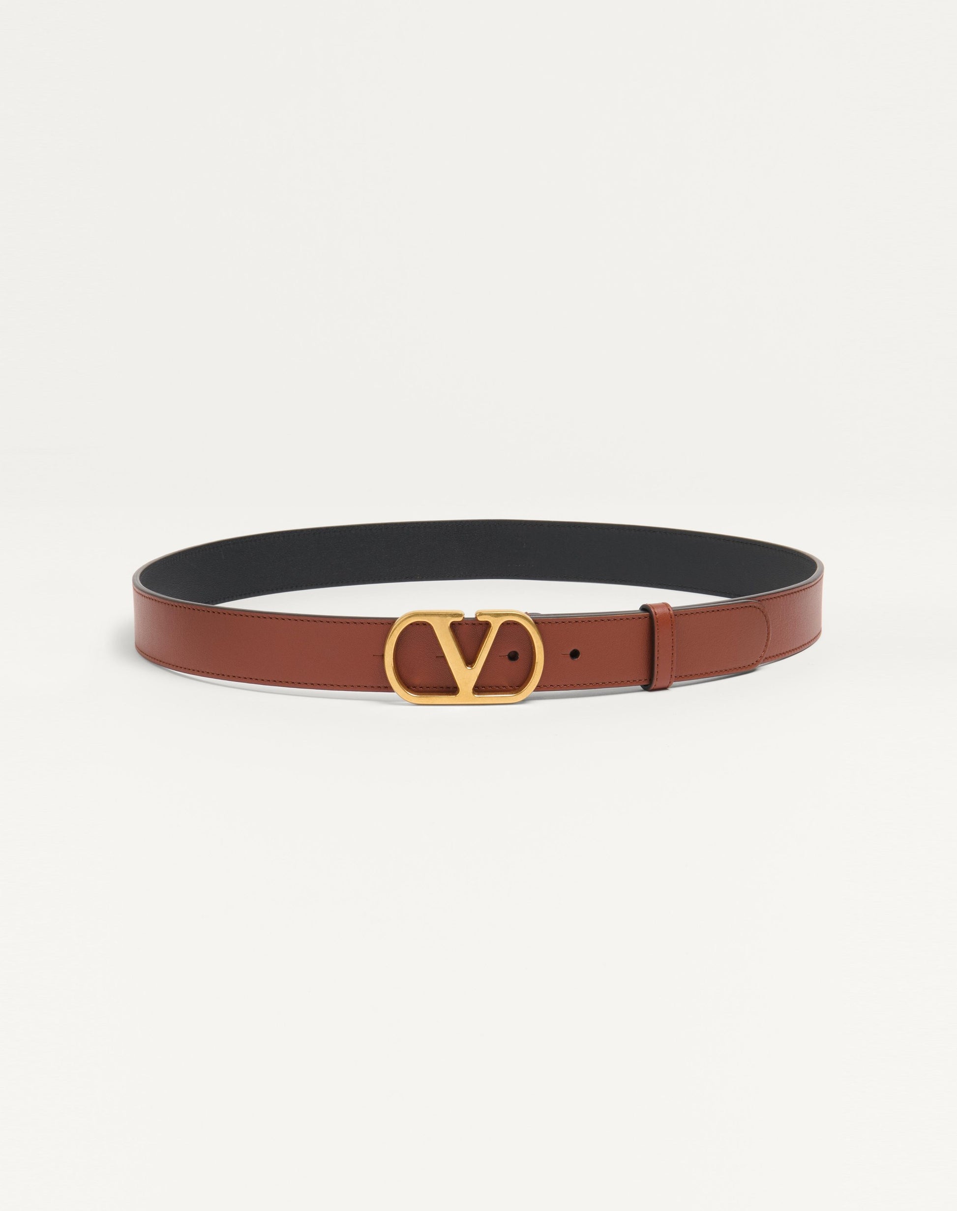Vlogo Signature Belt In Shiny Calfskin 30 Mm