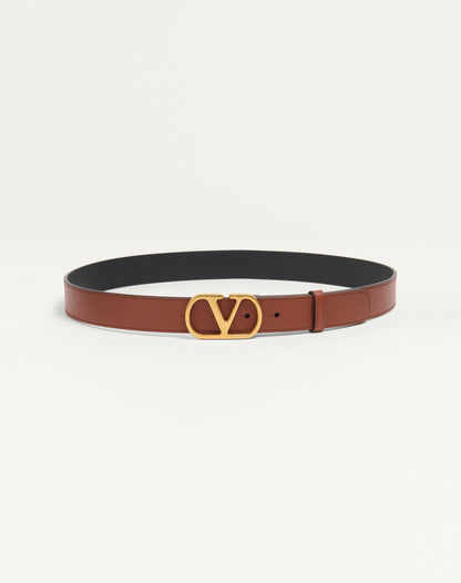 Vlogo Signature Belt In Shiny Calfskin 30 Mm