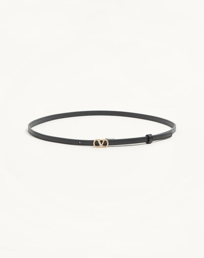 Vlogo Signature Belt In Shiny Calfskin With Crystals 10 Mm