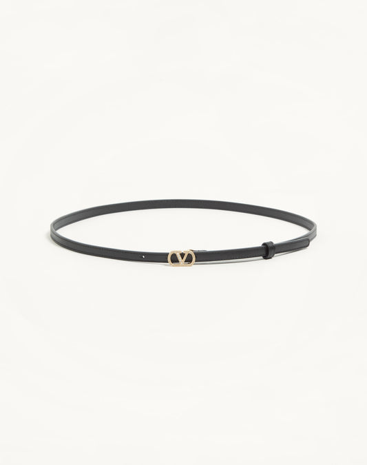 Vlogo Signature Belt In Shiny Calfskin With Crystals 10 Mm