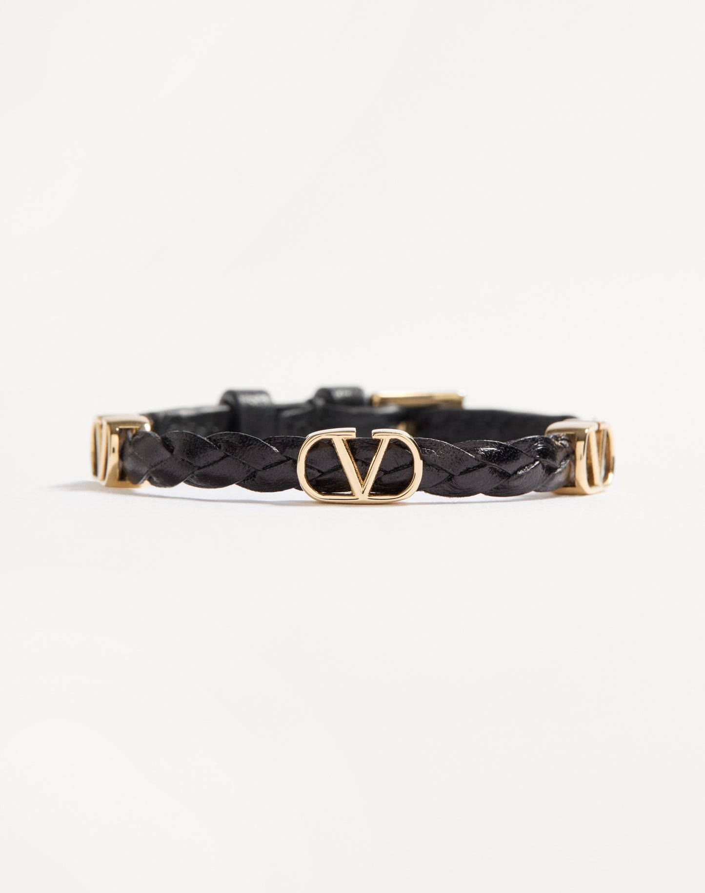 Vlogo Signature Braided Calfskin Bracelet