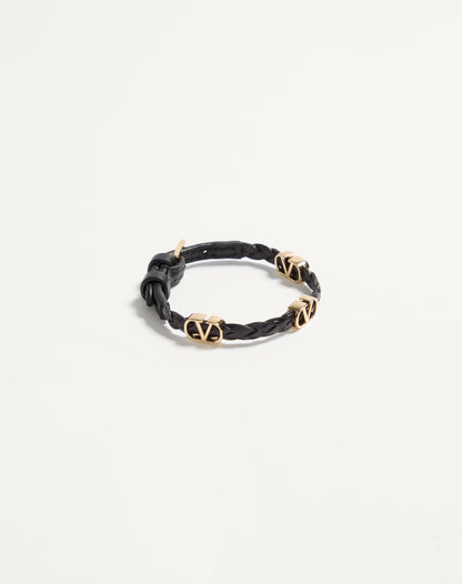 Vlogo Signature Braided Calfskin Bracelet