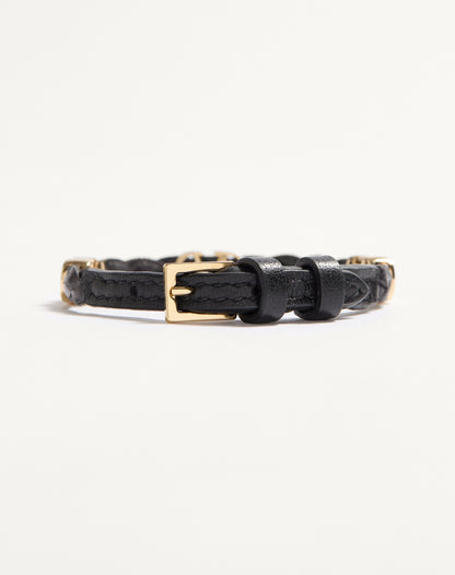 Vlogo Signature Braided Calfskin Bracelet