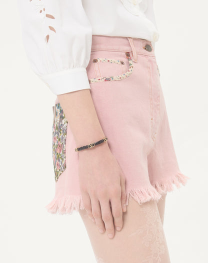 Vlogo Signature Braided Calfskin Bracelet