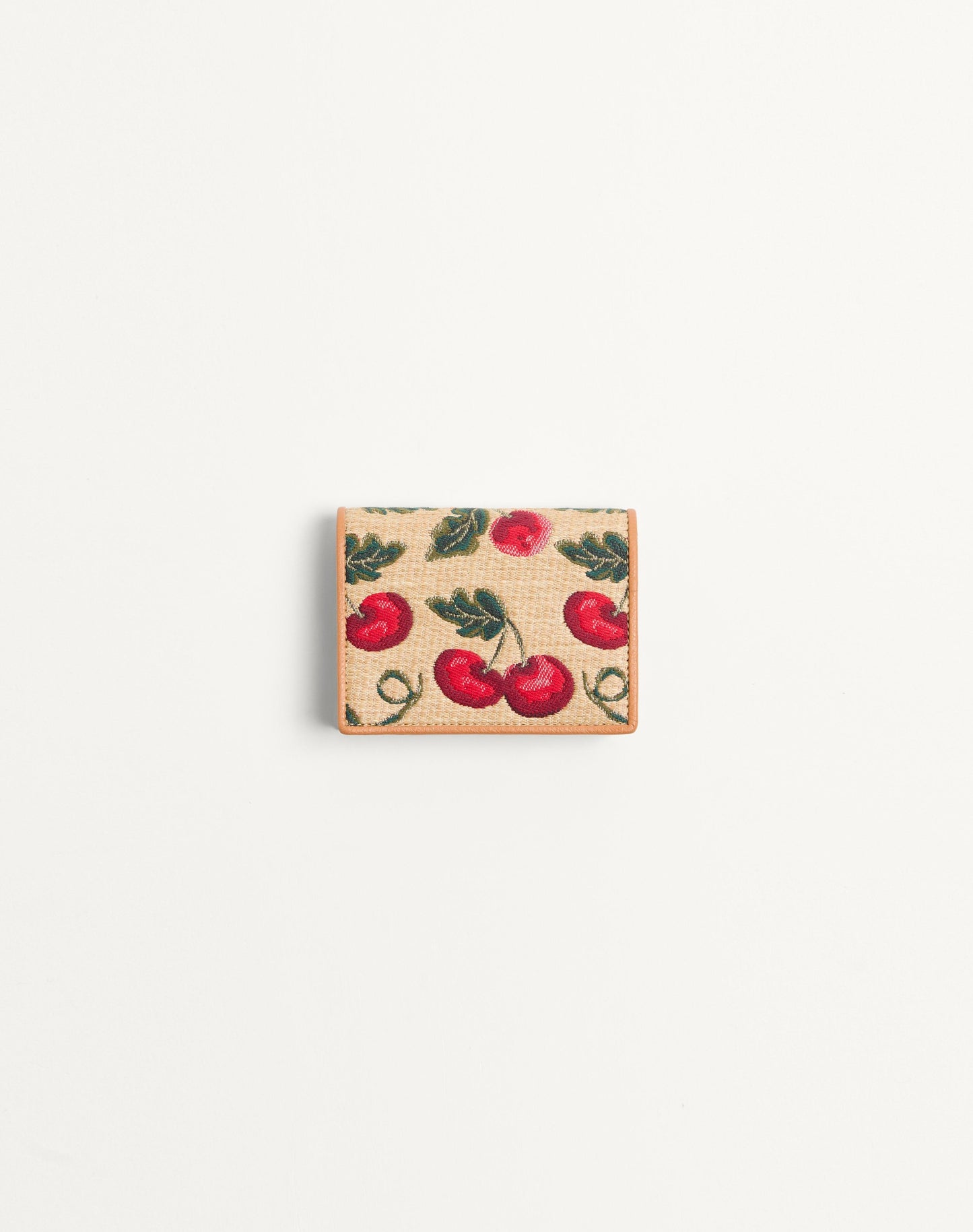 Vlogo Signature Cherryfic Jacquard Raffia Wallet