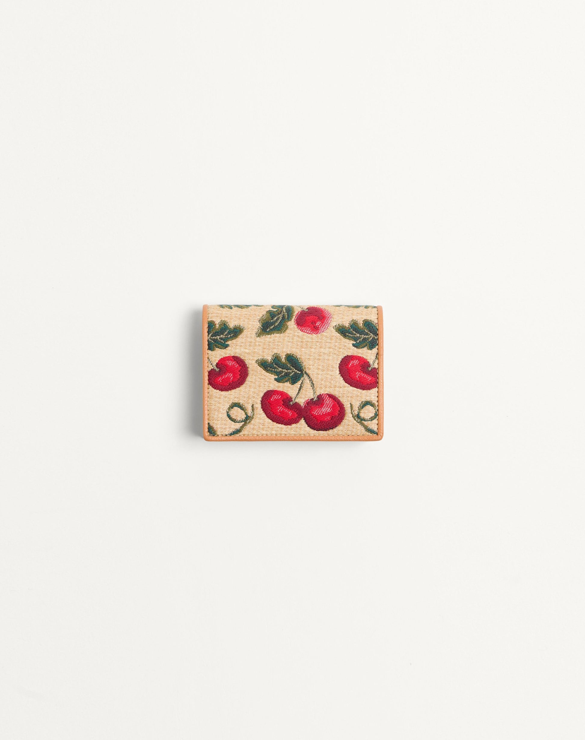 Vlogo Signature Cherryfic Jacquard Raffia Wallet