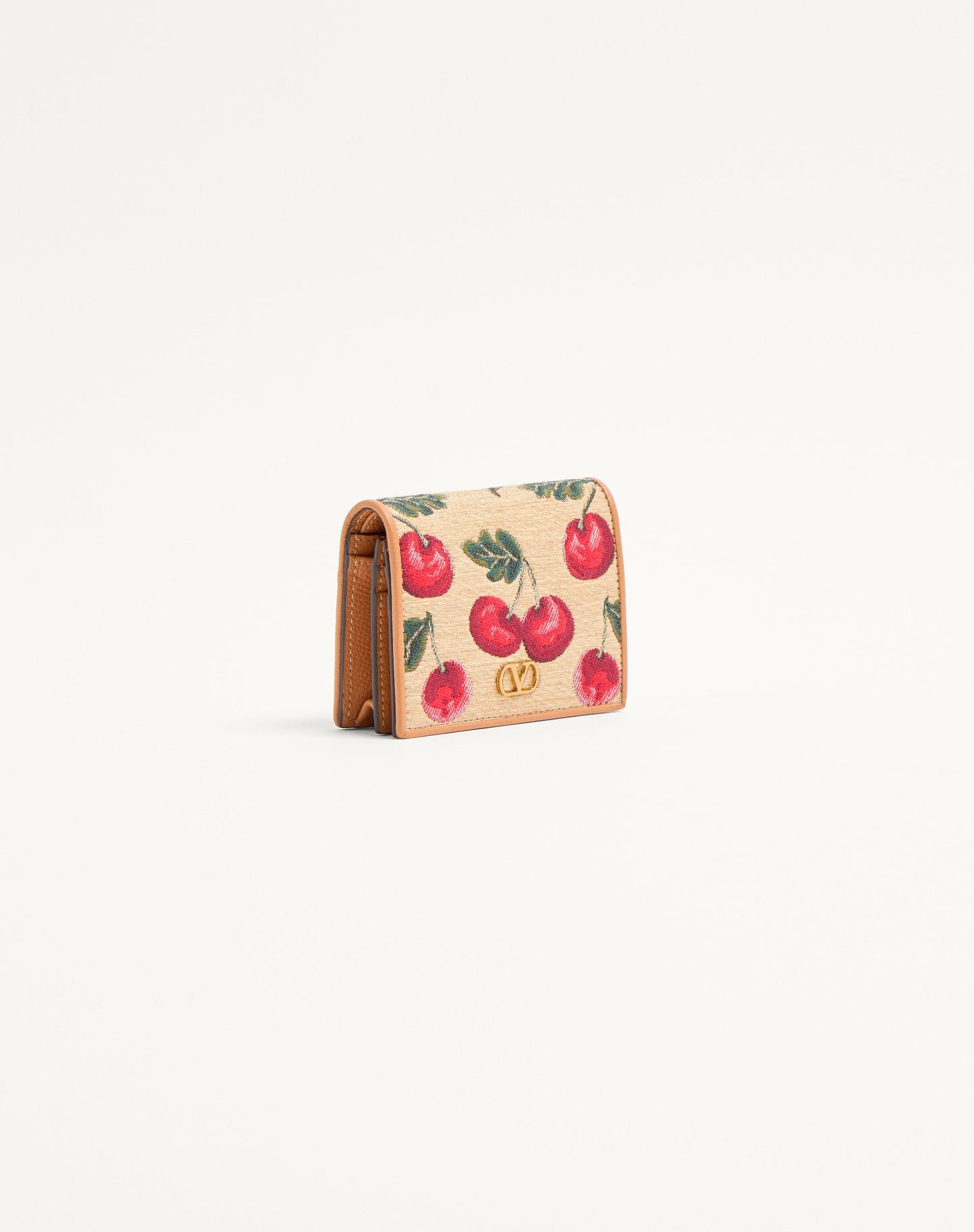 Vlogo Signature Cherryfic Jacquard Raffia Wallet
