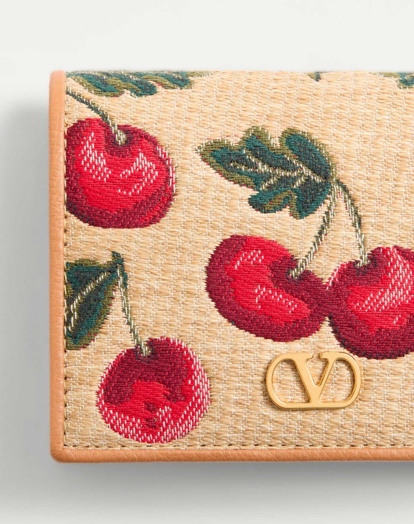 Vlogo Signature Cherryfic Jacquard Raffia Wallet