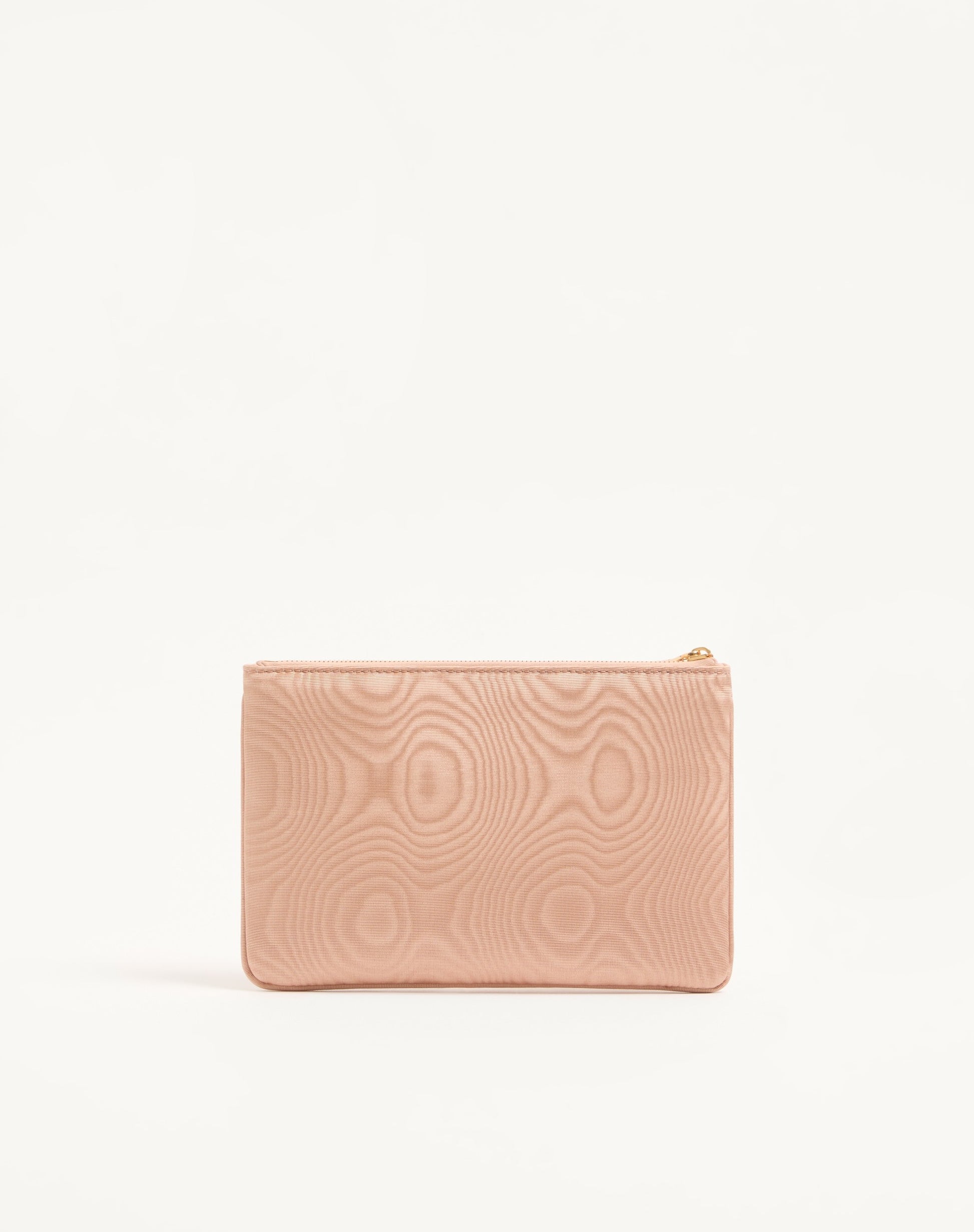 Vlogo Signature Clutch In Moiré Fabric With Jewel Logo.