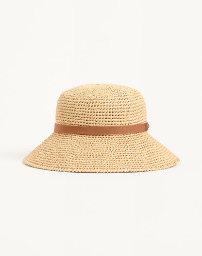 Vlogo Signature Foldable Straw Bucket Hat