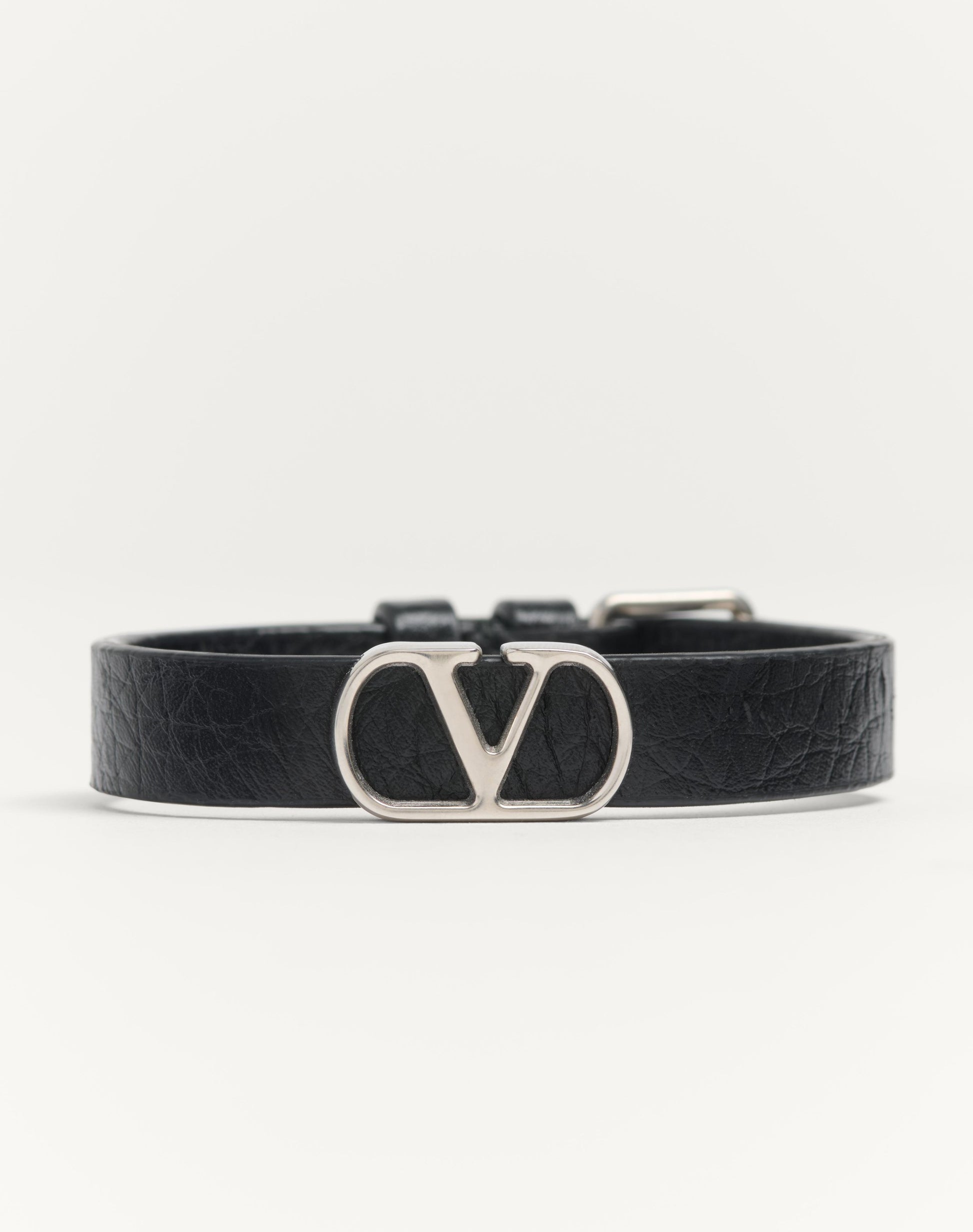 Vlogo Signature Grainy Calfskin Bracelet