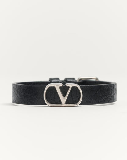 Vlogo Signature Grainy Calfskin Bracelet