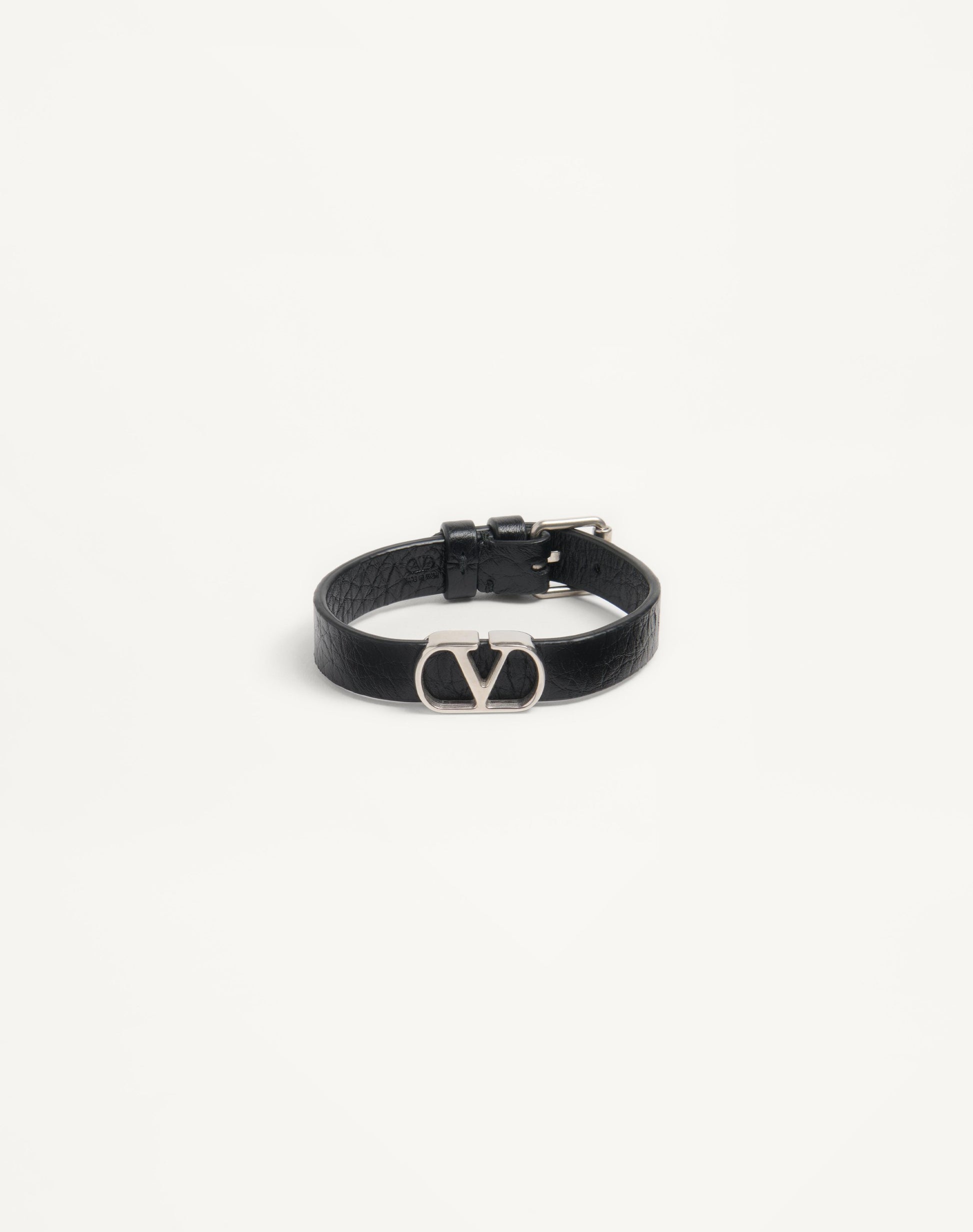 Vlogo Signature Grainy Calfskin Bracelet