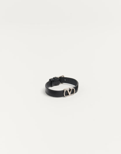Vlogo Signature Grainy Calfskin Bracelet