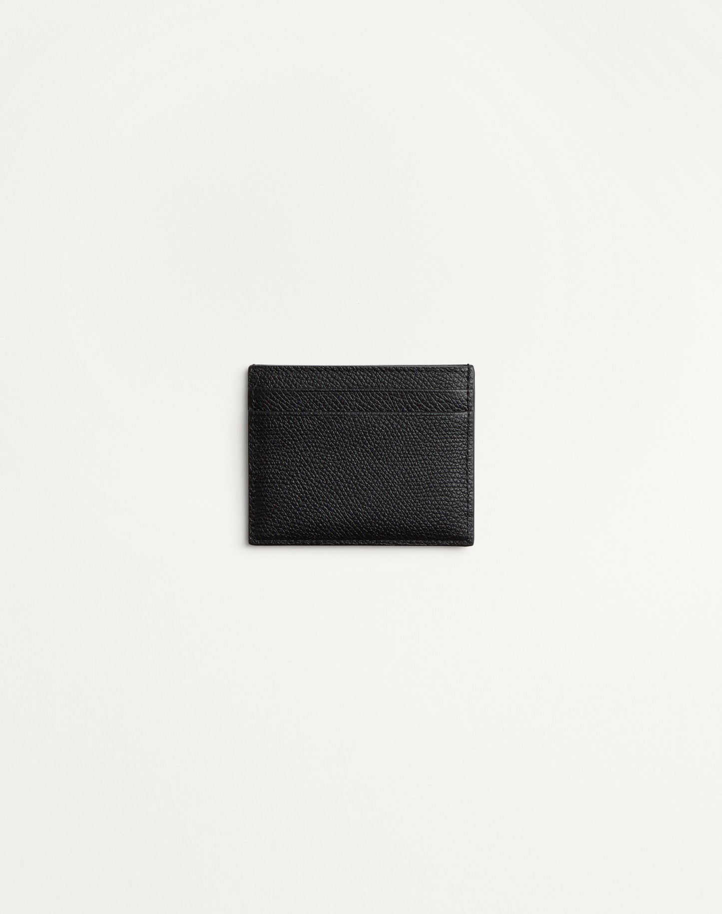 Vlogo Signature Grainy Calfskin Card Holder