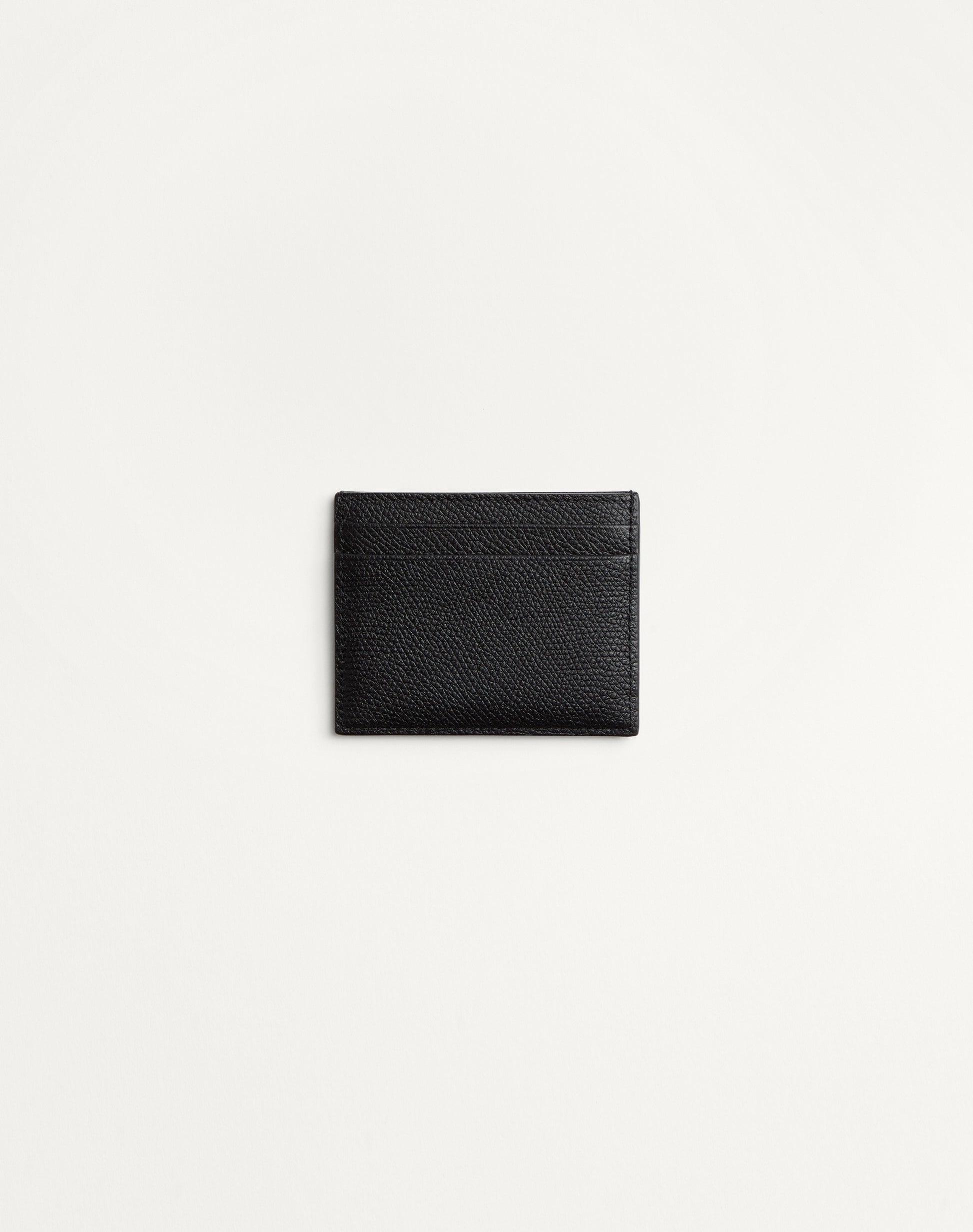 Vlogo Signature Grainy Calfskin Card Holder