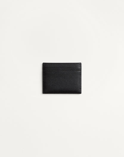 Vlogo Signature Grainy Calfskin Card Holder