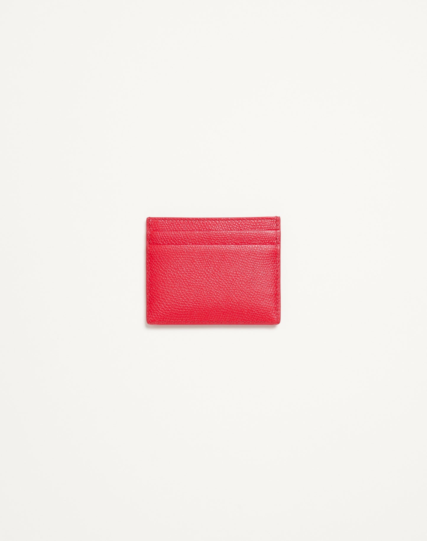 Vlogo Signature Grainy Calfskin Card Holder