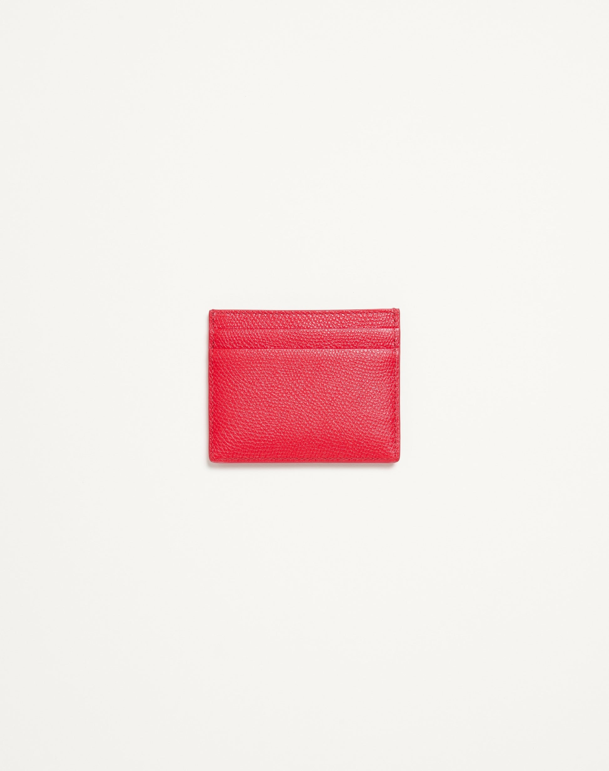 Vlogo Signature Grainy Calfskin Card Holder