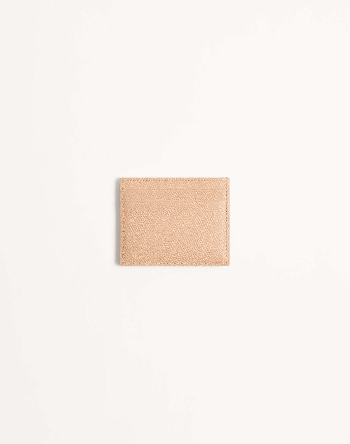 Vlogo Signature Grainy Calfskin Card Holder