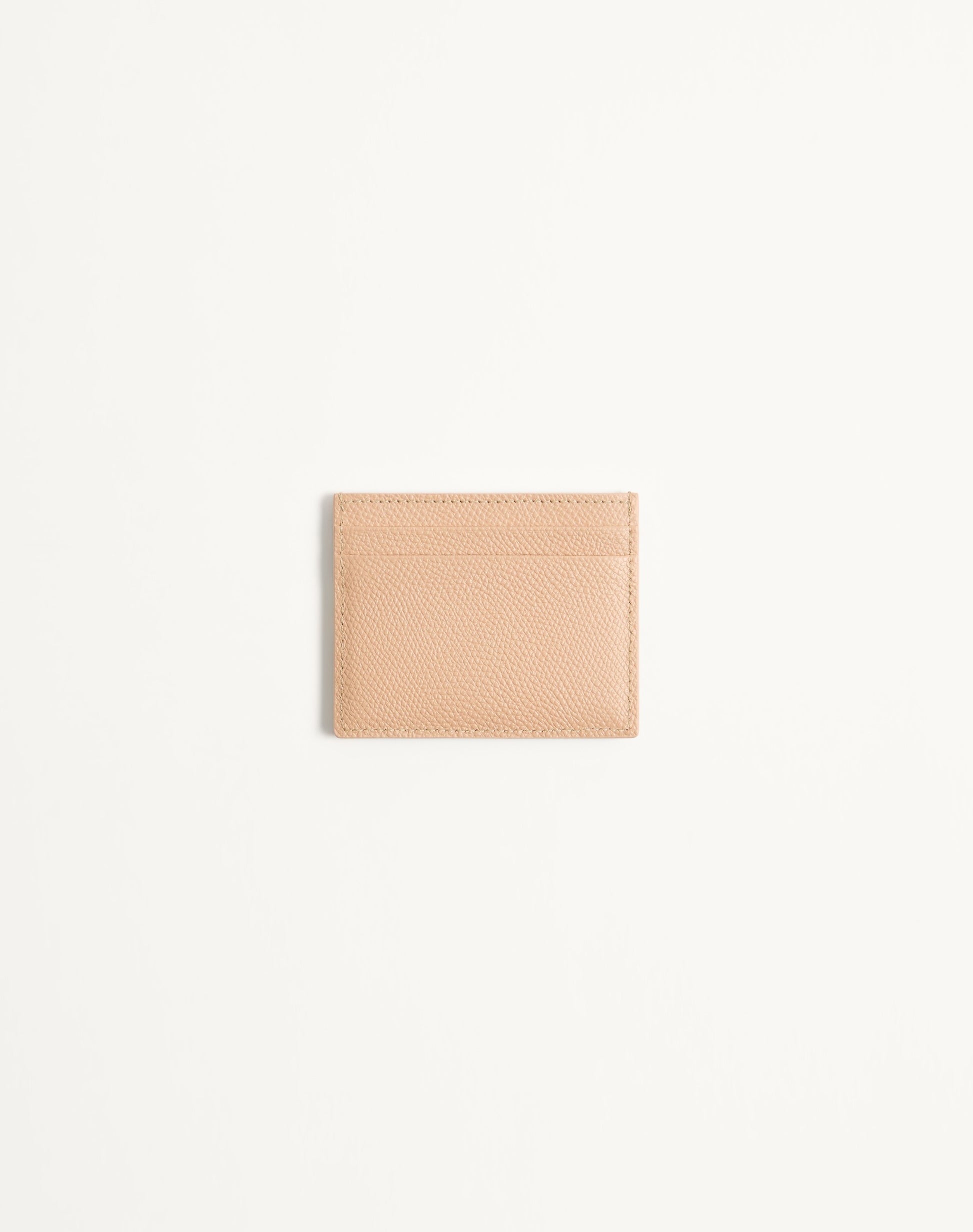 Vlogo Signature Grainy Calfskin Card Holder