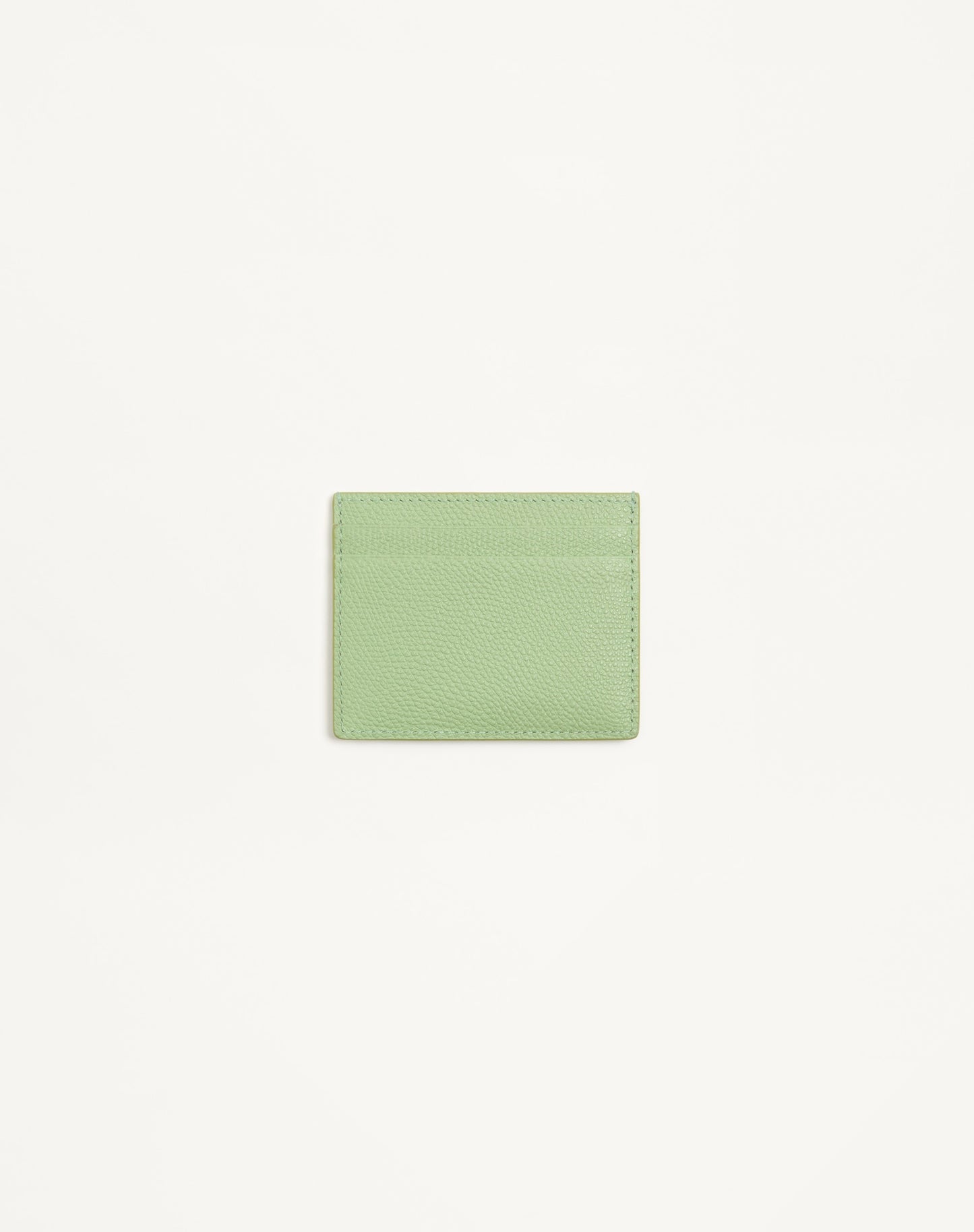 Vlogo Signature Grainy Calfskin Card Holder